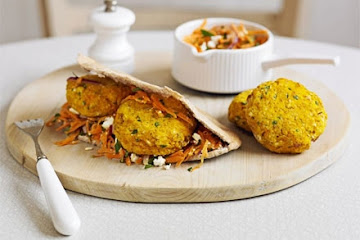 Pumpkin falafel pockets