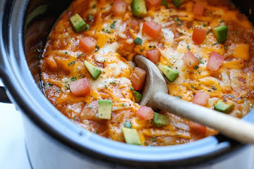 Slow Cooker Enchilada Stack