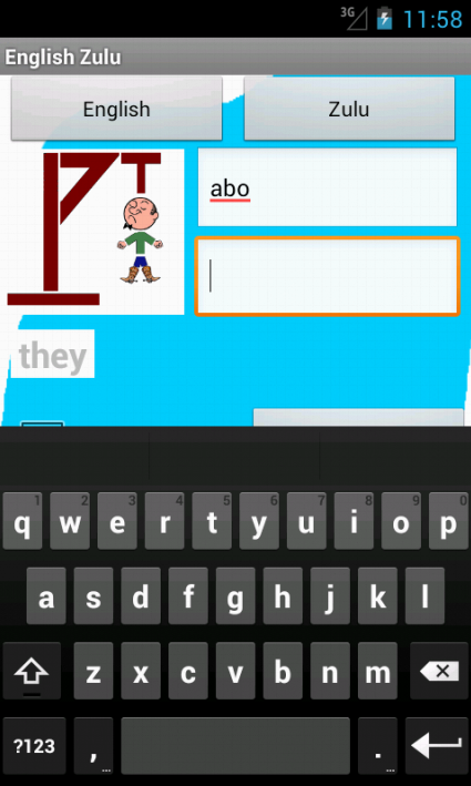 Android application English Zulu Hangman screenshort