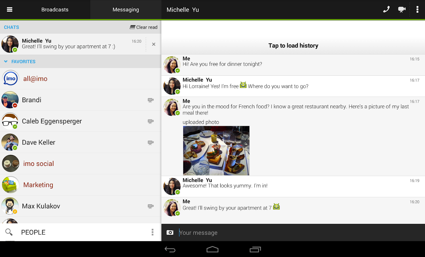 Apeluri video gratuite cu imo - screenshot