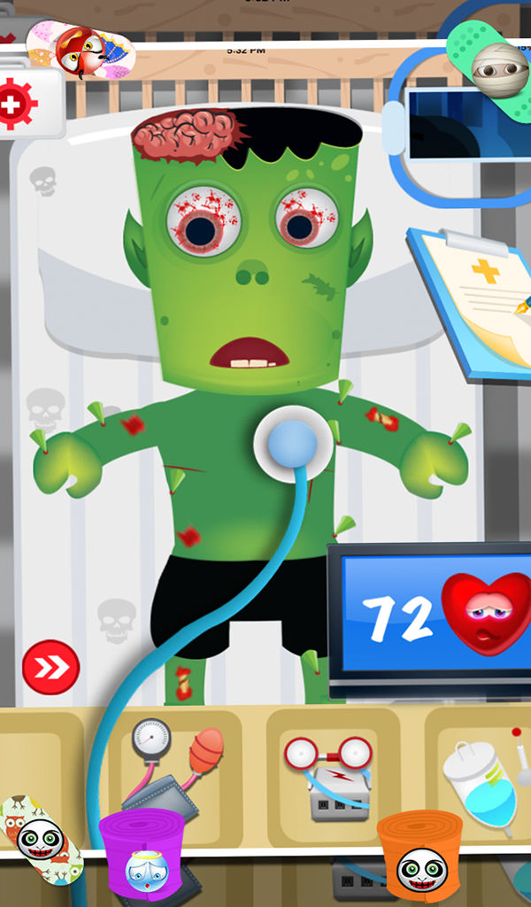 Android application Monster Hospital screenshort