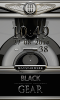 Digi Clock Widget Black Gear APK Screenshot Thumbnail #1