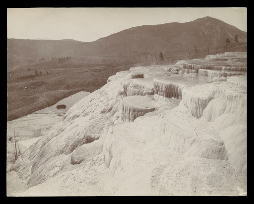 Mammoth Hot Springs, Pulpit Terraces, Yellowstone National Park, circa 1892