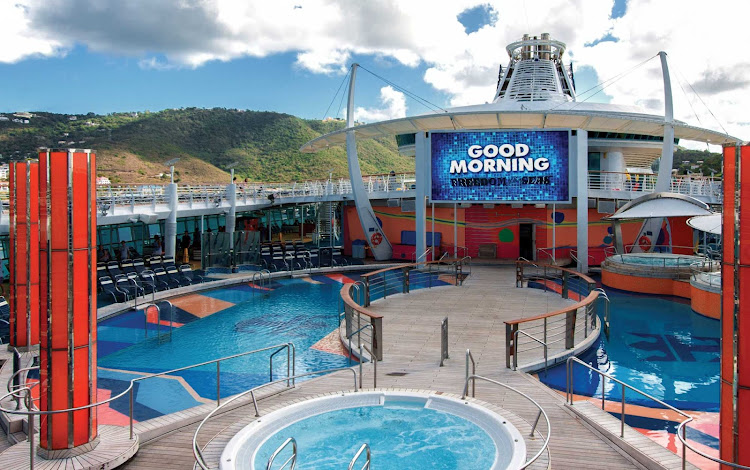 Choose your swim — or soak — from one of Freedom of the Seas' 10 swimming pools and whirlpools.