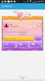 GO SMS - Fairy Cutie Screenshots 4