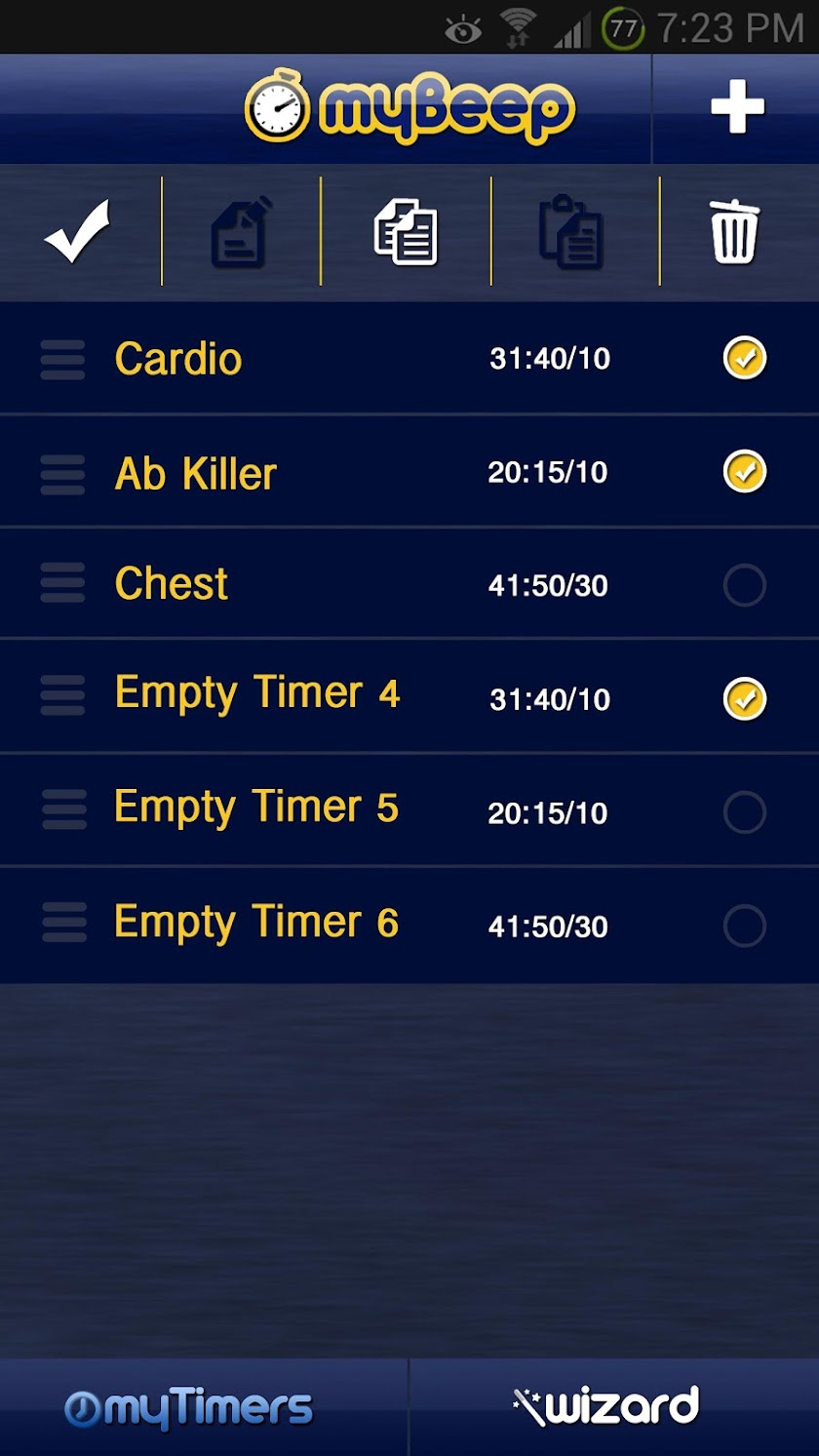 HIIT Interval timer Mybeep Pro Screen 3
