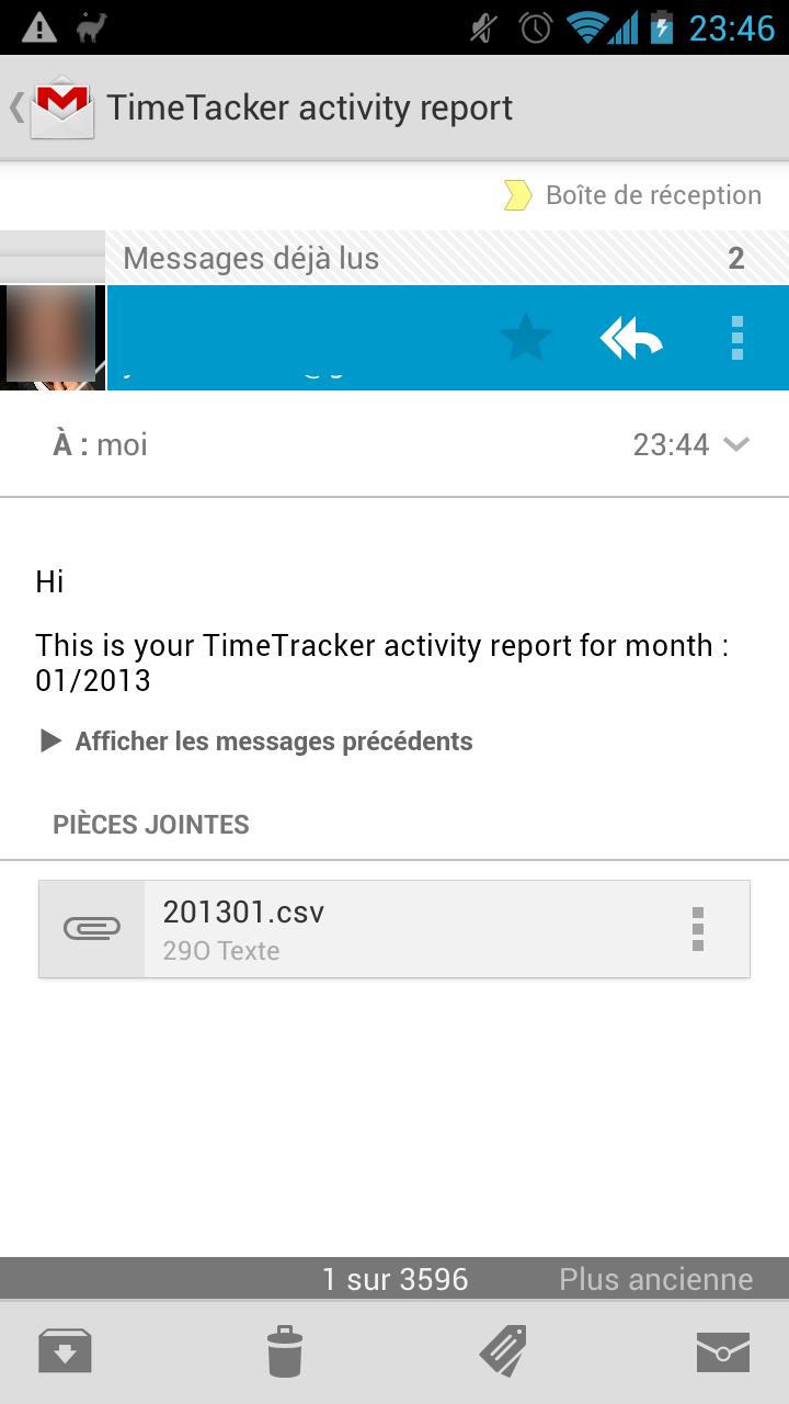 TimeTracker With Locale Plugin Screen 3
