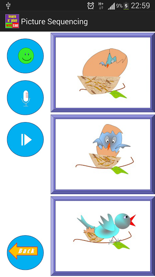 Android application Picture Sequencing screenshort