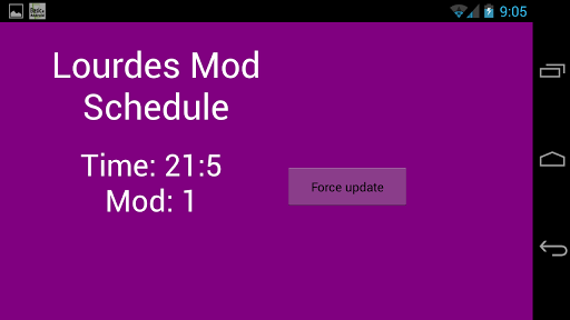 Lourdes Mod Schedule