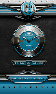 dragon digital clock lightblue - náhled
