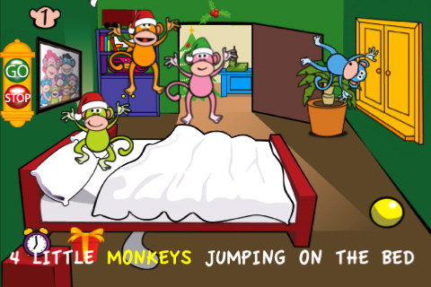 【免費教育App】Five Little Monkeys Christmas-APP點子