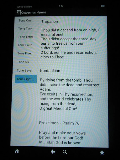 Octoechos Hymns Kindle