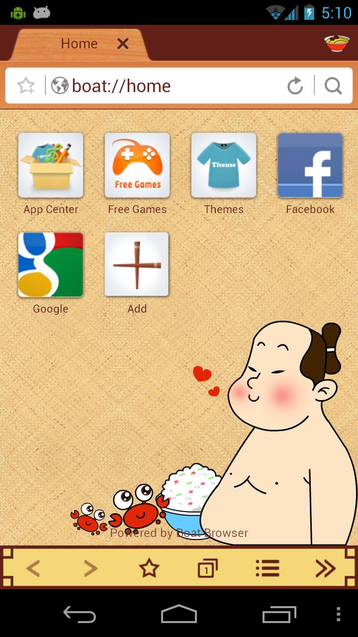 Yummy Sushi Boat Browser Theme Screen 1