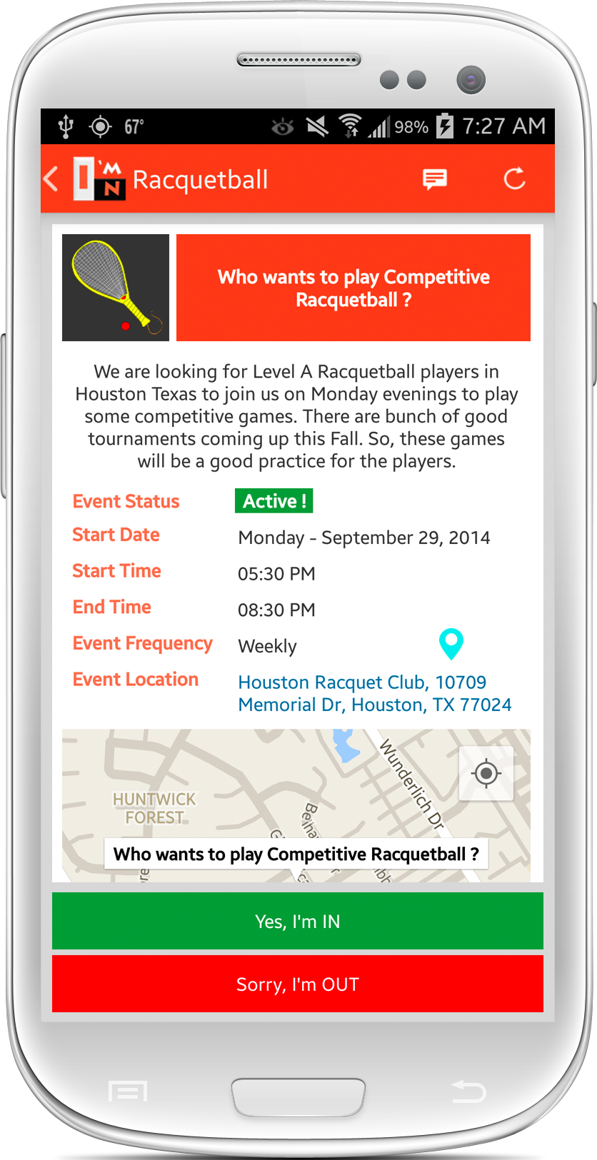 Im IN Plus - Events &amp; Meetups Screen 2