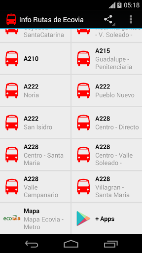 Info Rutas de Ecovia