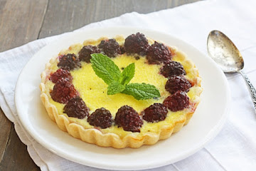 Raspberry Lemon Tart with Toasted Pecan Crust