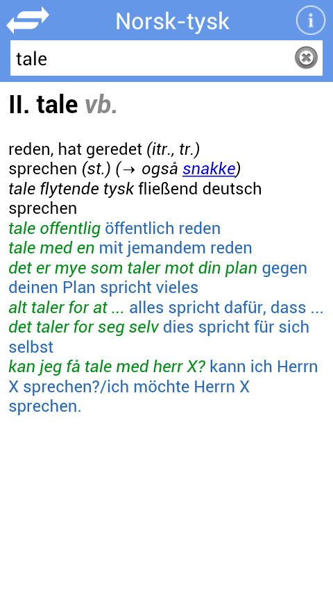 Ordnett - Tysk blå ordbok Screen 3