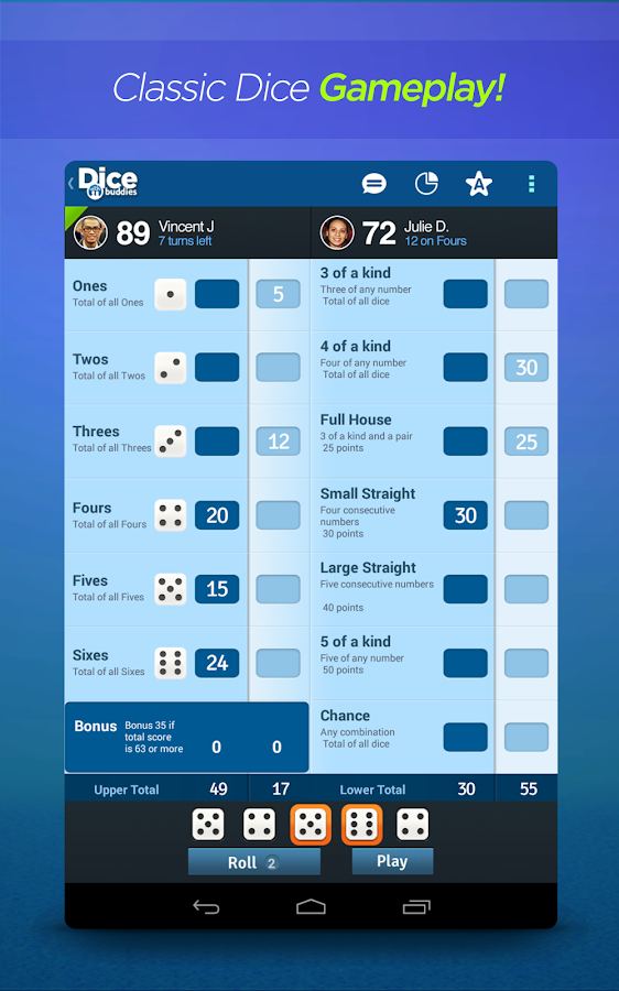Dice With Buddies™ Free Android Apps on Google Play