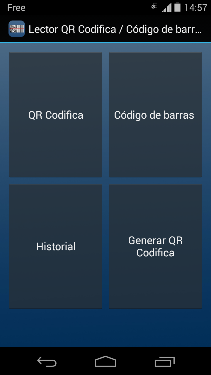 Android application QR Code / Barcode Reader PRO screenshort
