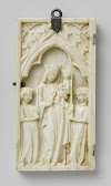 Left wing of a diptych, Virgin and Child flanked by Angels