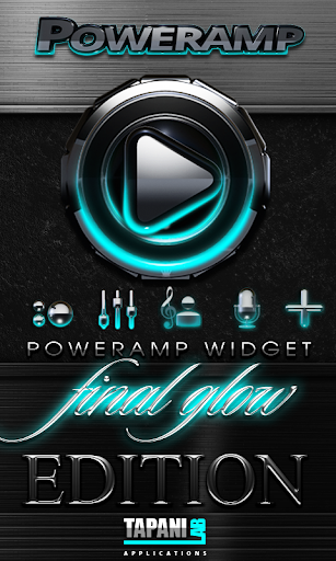 Poweramp widget Turquoise Glow