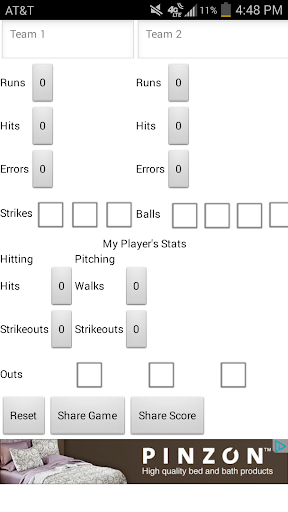 Simple Scorer Baseball