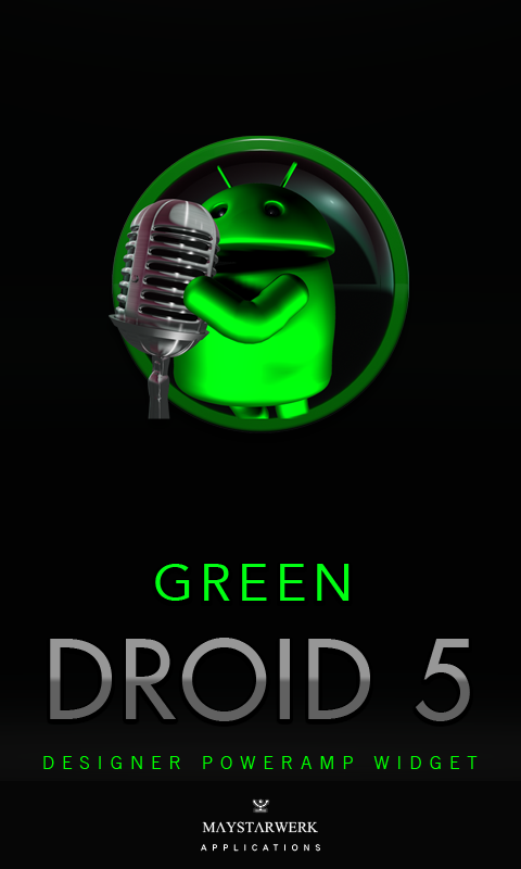 Poweramp Widget Green Droid 5 Screen 1