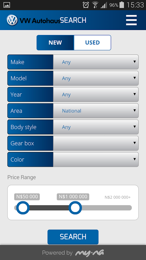   Autohaus Volkswagen Namibia: captura de pantalla 