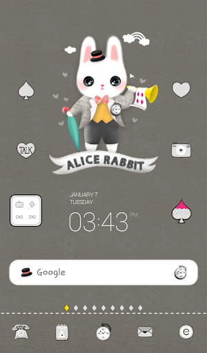 alice rabbit dodol theme