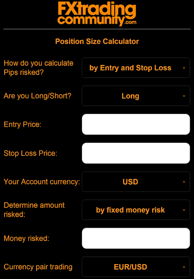 forex position risk calculator