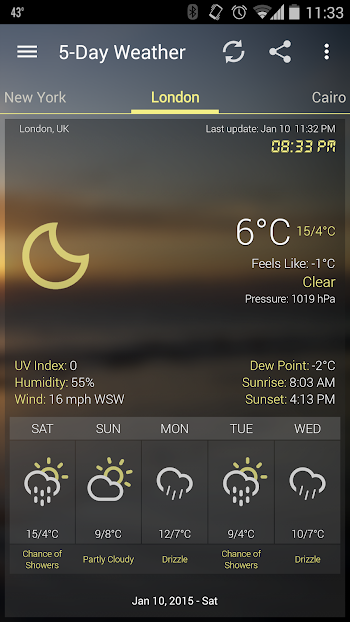  Weather & Clock Widget Ad Free- screenshot 