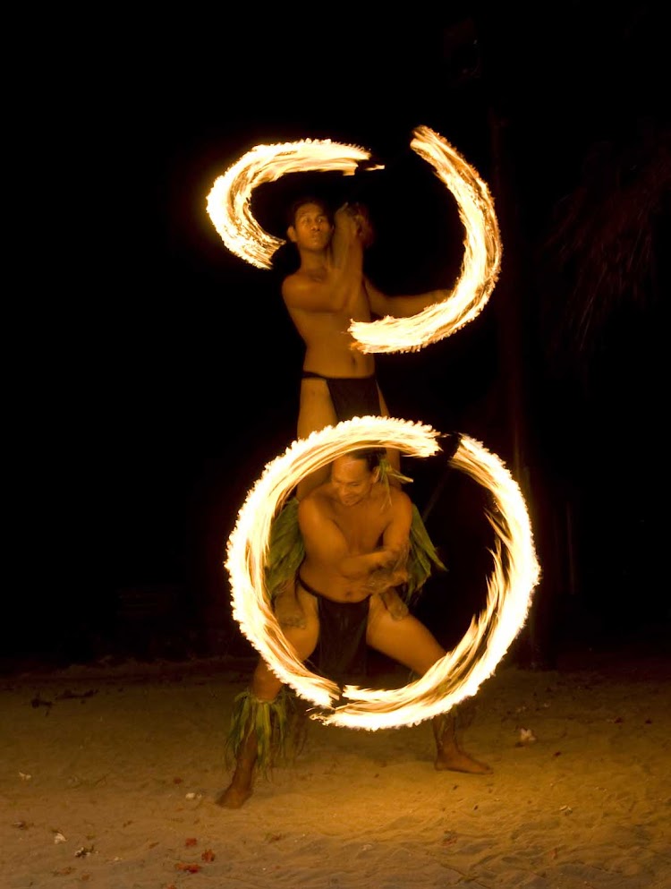 When the sun goes down on Mo'orea, fire dancers light up your night.