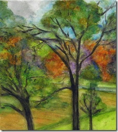 Oak Trees, early fall