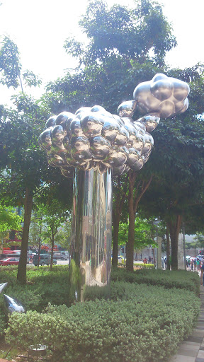 Storm Over a Tree Sculpture