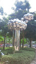 Storm Over a Tree Sculpture