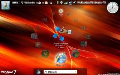 微软新系统Windows 7桌面截图