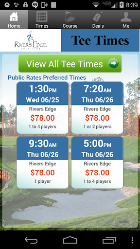 Rivers Edge Golf Tee Times