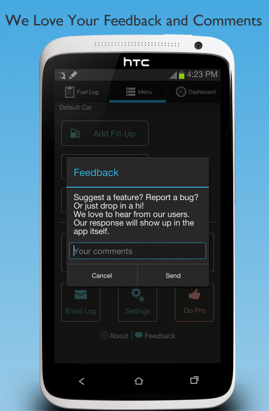 Fuel Buddy Car Mileage Log screenshot