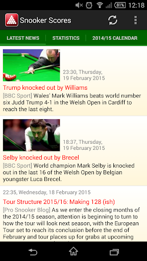 Snooker Scores