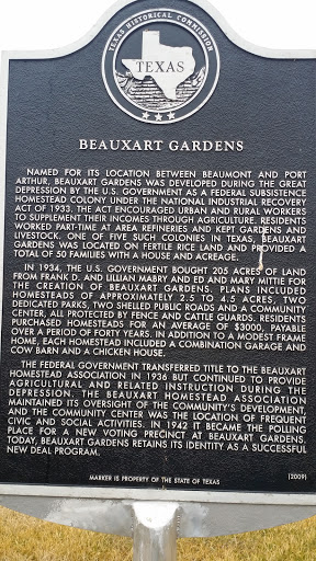 Beauxart Gardens Historical Marker