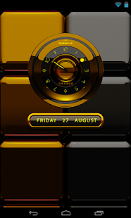 Download Black orange clock analog APK