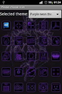 How to download Purple NEON theme GO Launcher patch 1.0 apk for android