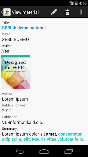 SEBLib digital library