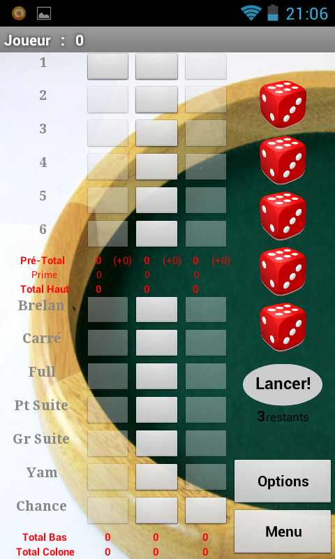 Hi-Lo Yathzee Screen 2