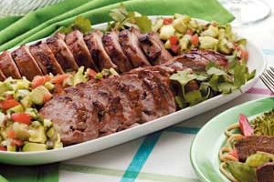 Grilled Pork with Avocado Salsa