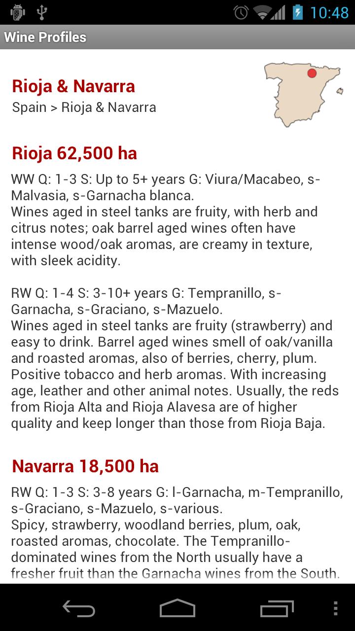 Wine Profiles Screen 2