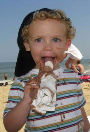 [On the beach, Michael vs Chocolate Ice Cream Cone[5].jpg]