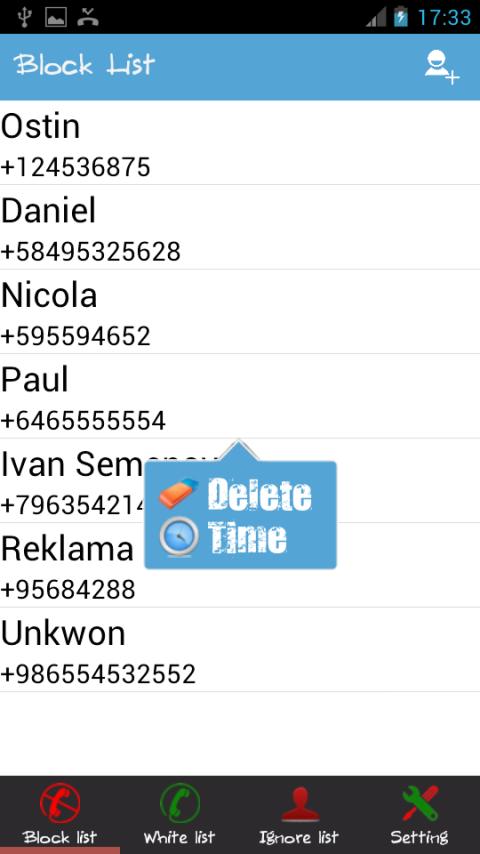Black List Pro Screen 3