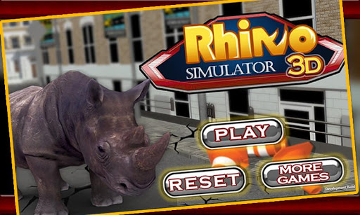 怒っているRhinoのシミュレータ3D