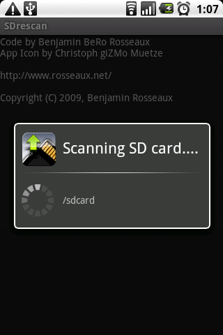    SDrescan- screenshot  